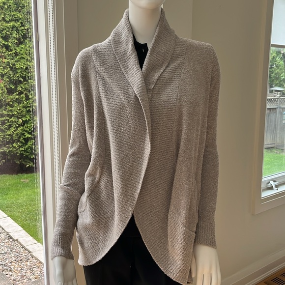 Final Price- No Offers! Barefoot dreams, gray open cardigan - Picture 1 of 12